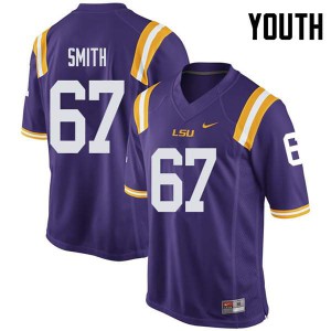 Youth LSU Tigers Cole Smith #67 Alumni Purple Jerseys 838482-370