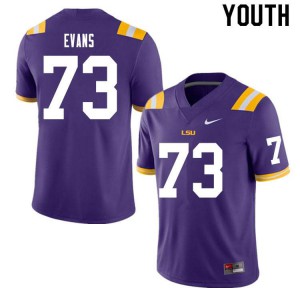 Youth LSU Tigers Joseph Evans #73 Player Purple Jerseys 705290-422