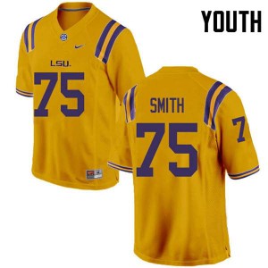 Youth LSU Tigers Michael Smith #75 Gold College Jersey 174279-631