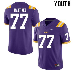 Youth LSU Tigers Marlon Martinez #77 Alumni Purple Jerseys 116665-289