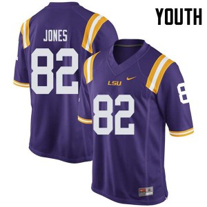 Youth LSU Tigers Kenan Jones #82 College Purple Jersey 662400-445