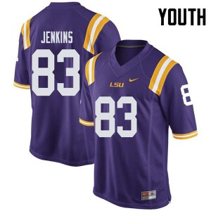 Youth LSU Tigers Jaray Jenkins #83 Stitched Purple Jersey 182476-589