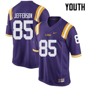 Youth LSU Tigers Justin Jefferson #85 Official Purple Jersey 260830-914