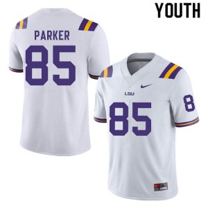 Youth LSU Tigers Ray Parker #85 White Football Jersey 113755-284