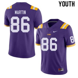 Youth LSU Tigers Michael Martin #86 Purple Official Jersey 762664-817