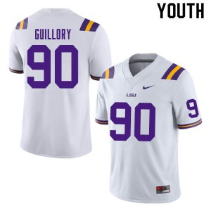Youth LSU Tigers Jacobian Guillory #90 White Official Jerseys 358764-226