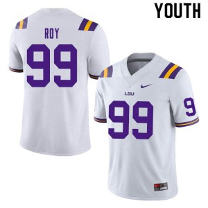 Youth LSU Tigers Jaquelin Roy #99 Player White Jerseys 240151-334