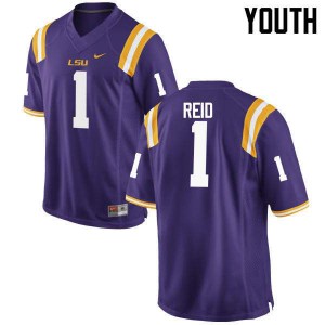 Youth LSU Tigers Eric Reid #1 Purple Stitch Jerseys 564579-785