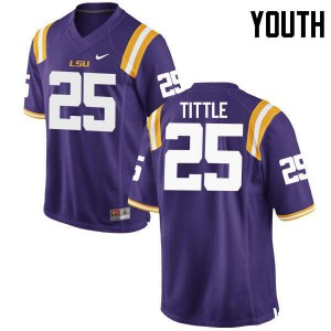 Youth LSU Tigers Y. A. Tittle #25 NCAA Purple Jerseys 826598-576