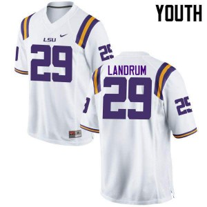 Youth LSU Tigers Louis Landrum #29 Football White Jerseys 143943-710