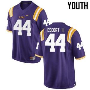 Youth LSU Tigers Clifton Escort III #44 Purple Stitched Jerseys 761938-237