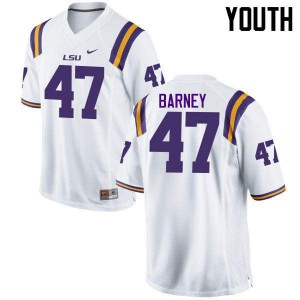 Youth LSU Tigers Chance Barney #47 Stitched White Jersey 107573-391