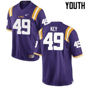 Youth LSU Tigers Arden Key #49 Purple Player Jersey 461138-108