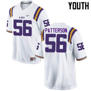 Youth LSU Tigers M.J. Patterson #56 White Official Jersey 512118-604