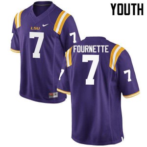 Youth LSU Tigers Leonard Fournette #7 Official Purple Jersey 653627-320