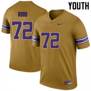 Youth LSU Tigers Andy Dodd #72 Legend NCAA Gold Jerseys 583903-310