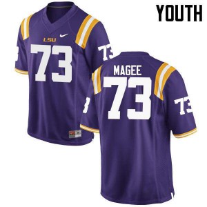 Youth LSU Tigers Adrian Magee #73 Official Purple Jersey 577871-599