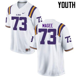 Youth LSU Tigers Adrian Magee #73 High School White Jersey 948884-894