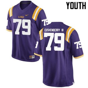Youth LSU Tigers Lloyd Cushenberry III #79 Official Purple Jersey 780149-425