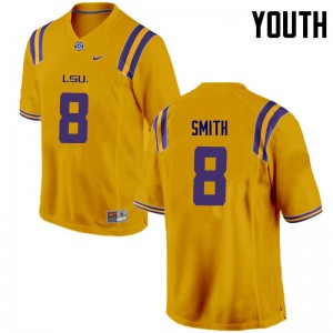 Youth LSU Tigers Saivion Smith #8 Stitched Gold Jersey 322948-696
