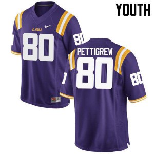 Youth LSU Tigers Jamal Pettigrew #80 Purple Alumni Jerseys 487387-687