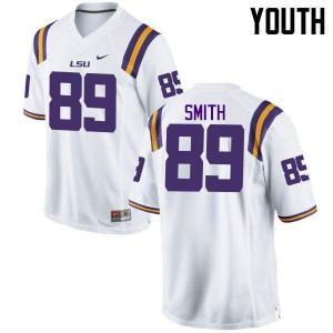 Youth LSU Tigers DeSean Smith #89 White Stitch Jerseys 638740-598