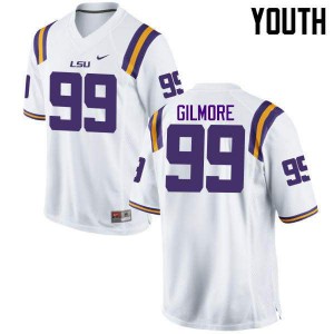 Youth LSU Tigers Greg Gilmore #99 High School White Jersey 658438-444