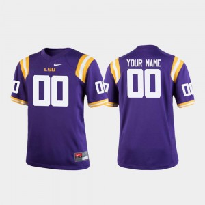 Youth LSU Tigers Custom #00 University Purple Jersey 936676-113